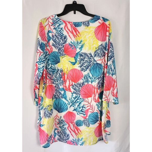 Jason Wu Printed Chiffon Blouse with Tank Top Size M Women’s Layered Top - Picture 3 of 5